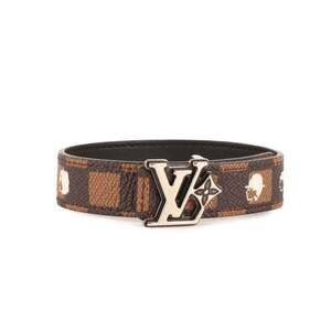 LOUIS VUITTON Black Damier Charm Bracelet